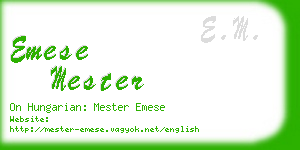 emese mester business card